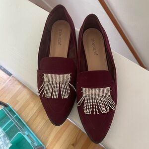 Embellished Maroon Loafer